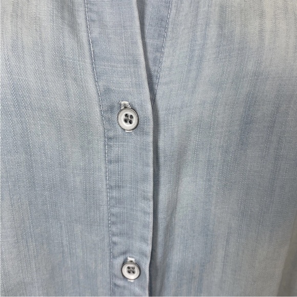 Bella Dahl Light Blue Chambray Sleeveless T-Shirt A-Line Dress Size Medium - Picture 5 of 7